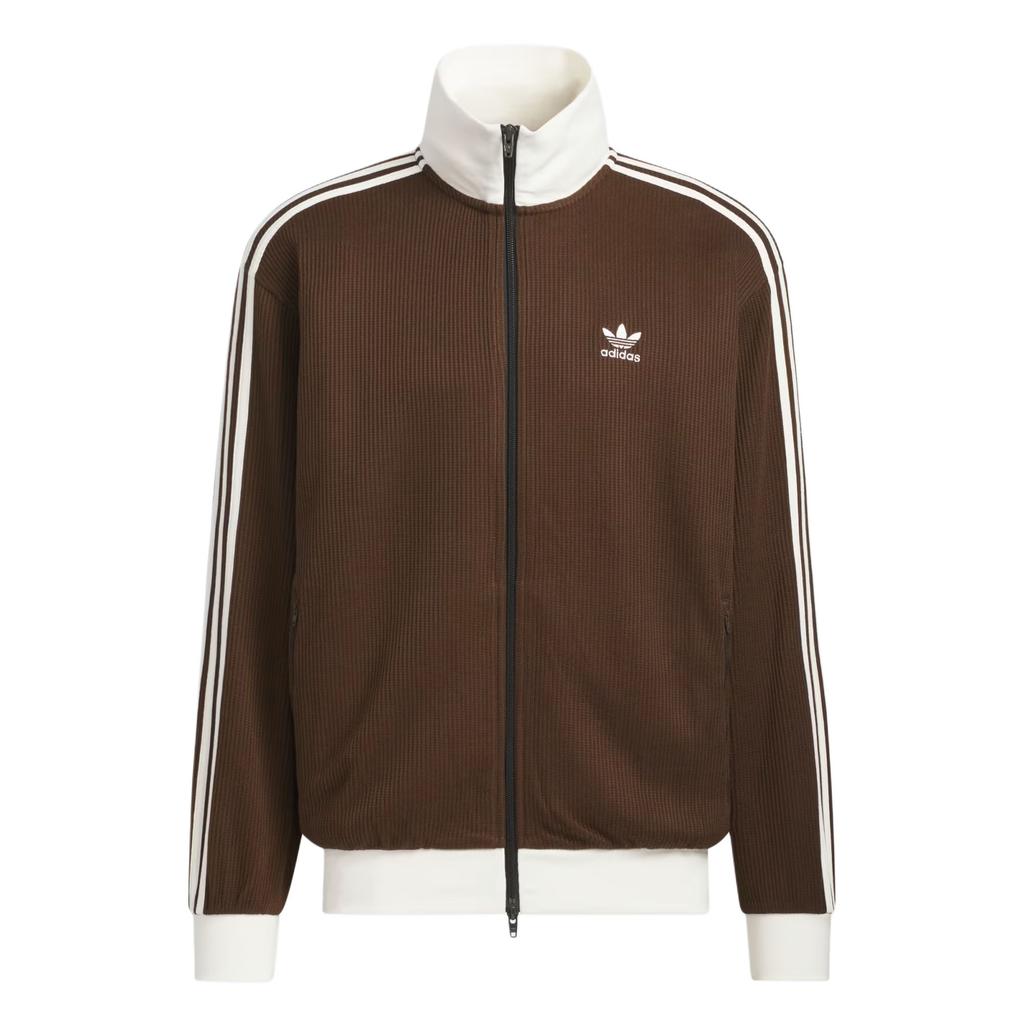adidas Оригиналы Вафельная Классическая Спортивная Куртка на Молнии с Полосками Дышащая с Длинным Рукавом Унисекс куртки KQ6865