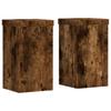 Plant Stand Set 2 pcs Smoked Oak 10 x 10 x 18 cm Wood Based Material