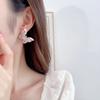 New Earrings Heavy Industry Advanced Color Zircon Earrings Women's Atmosphere S925 Silver Needle Stereoscopic Butterfly Earrings