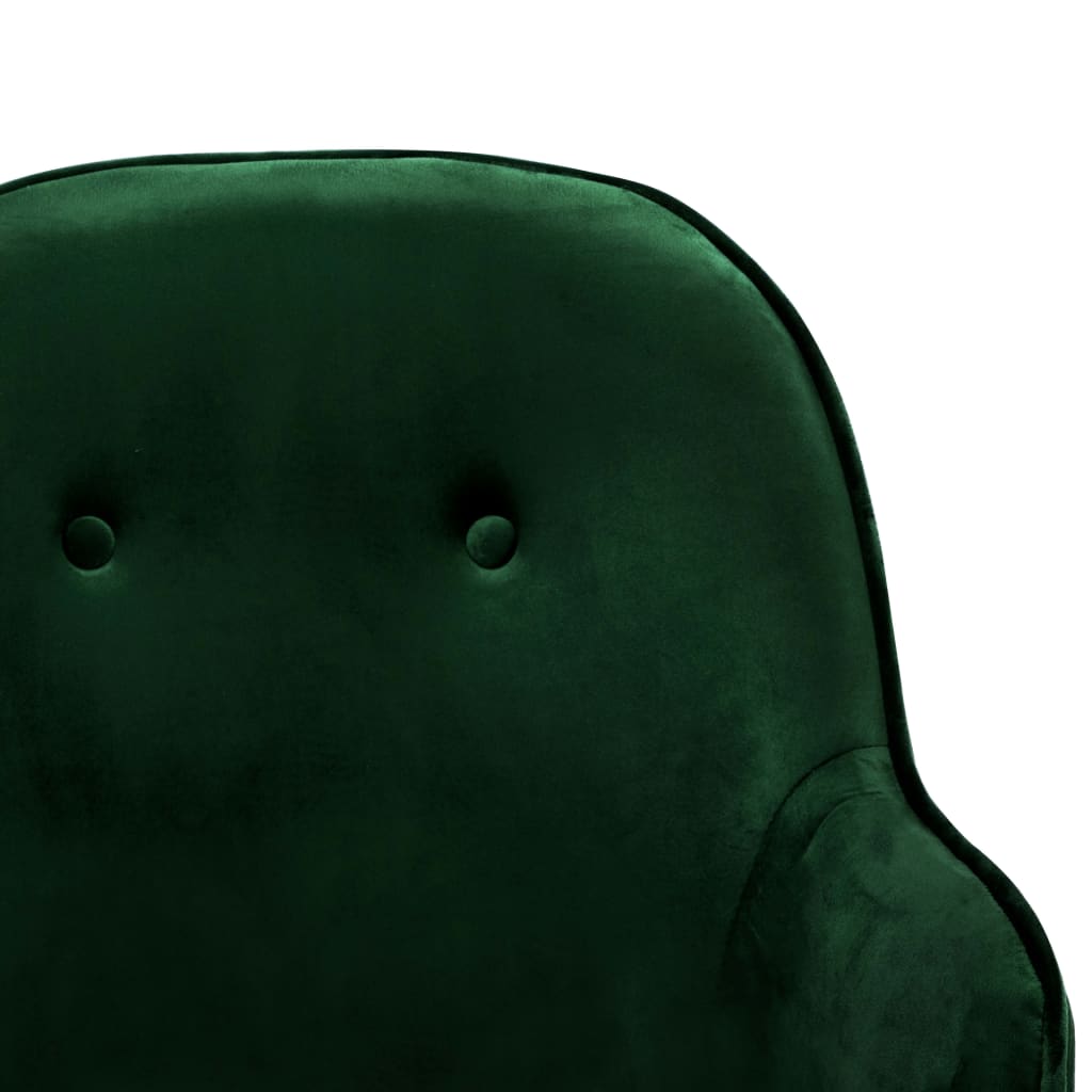 Rocking Chair Dark Green Velvet