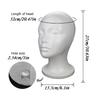 Female Styrofoam Mannequin Manikin Head Model Foam Wig Hair Glasses Display Multipurpose Faceless Cosmetics Display Stand