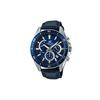 CASIOEDIFICE серия 100 метров водонепроницаемость кварцевый механизм кожаный ремешок японские и корейские часы мужские часы синий циферблат EFR-552L-2AV