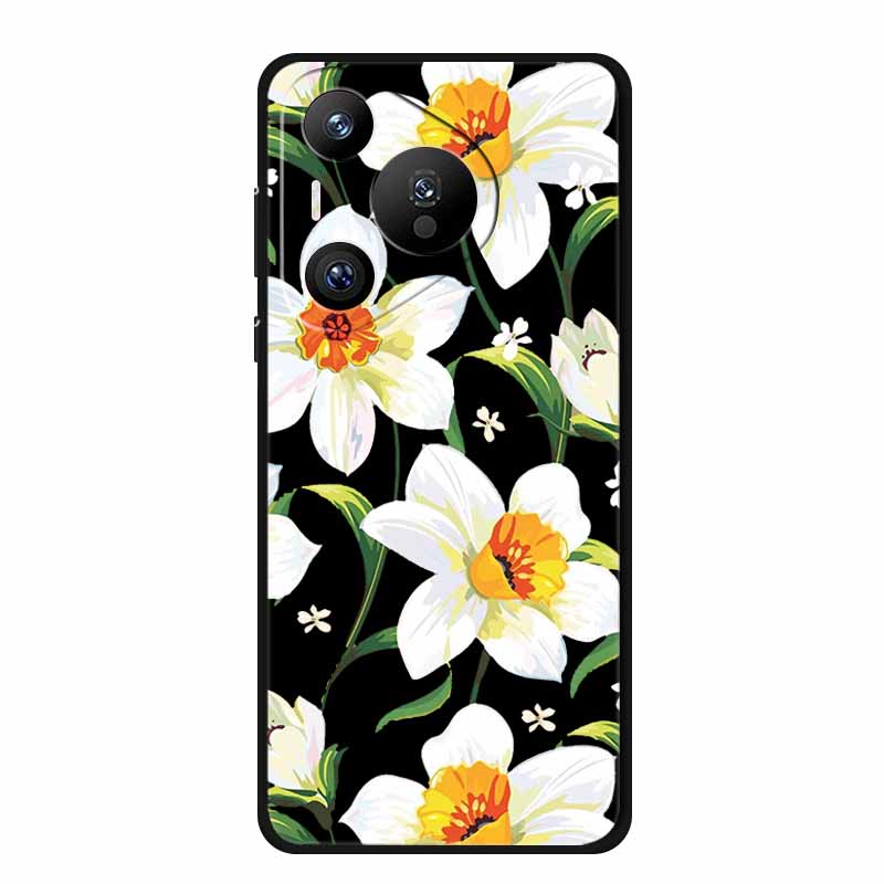 Черный силиконовый чехол для Huawei Pura 70 Pro Чехол Мультяшный кот Мягкая задняя крышка для Honor 400 Pro 5G Чехол для телефона 400Pro Coque Funda