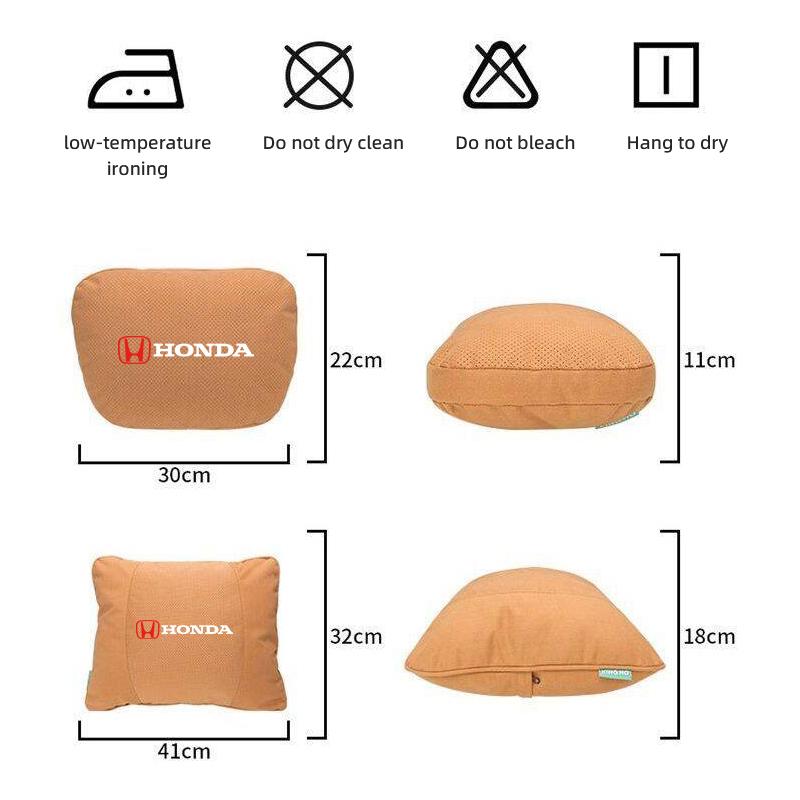 rlbn5 Car Headrest Neck Pillow & Lumbar Support Cushion Auto Interior For Honda CR-V Accord Civic HR-V Pilot Odyssey Fit Jazz Vezel
