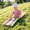 Waterproof Kids Grass Skiing Bag Foldable Rainbow Grass Dragging Mat  Cooperative Game