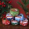 Christmas Tinplate Jars Coffee Tea Spice Candy Jewelry Storage Case Candle Making Containers Decorations Box Party Gift Jars