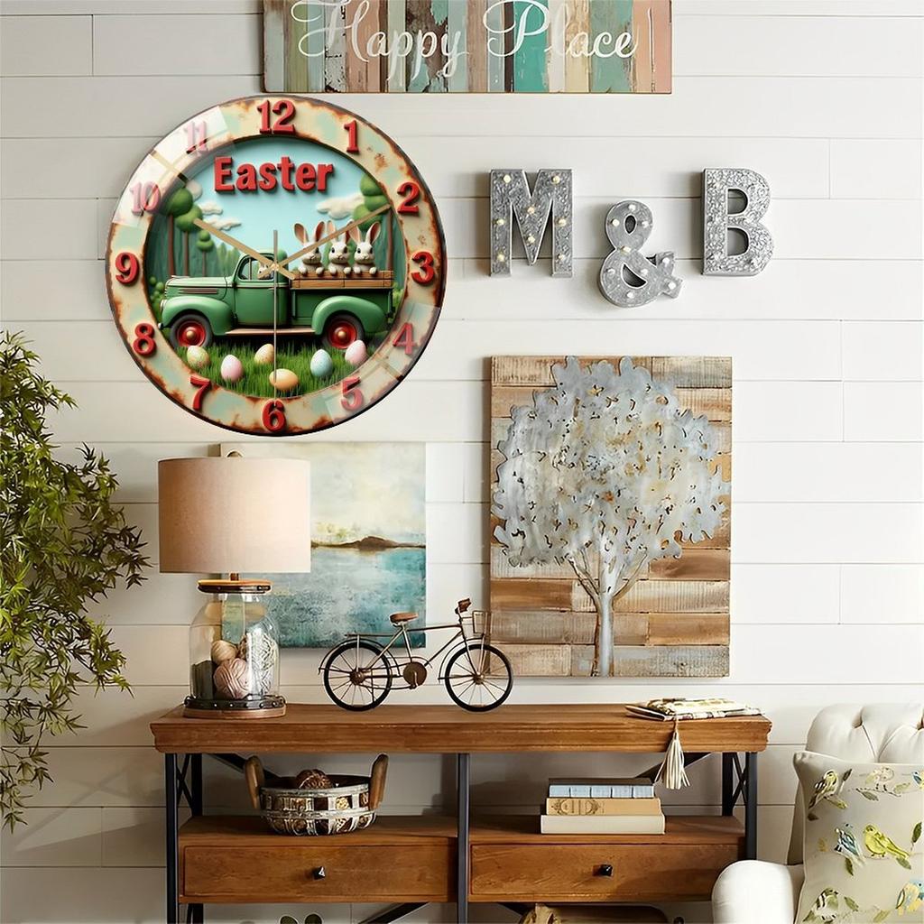 30cm Diameter Glass Wall Clock that Perfectly Marries Function with Decorative Form