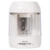 Deli Electric Pencil Sharpener White Compatible Pencils Model VA15 Pencil Sharpener Pencil Sharpener Stationery with Writing QR Code for To Sharpen