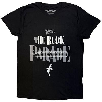 My Chemical Romance T Shirt Black Parade Track List New Official Mens Black