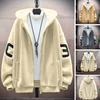Autumn Winter Men's Jackets Zipper Closure Pockets Hooded Jackets Streetwear Men Casual Clothing Thickened Warm Jackets