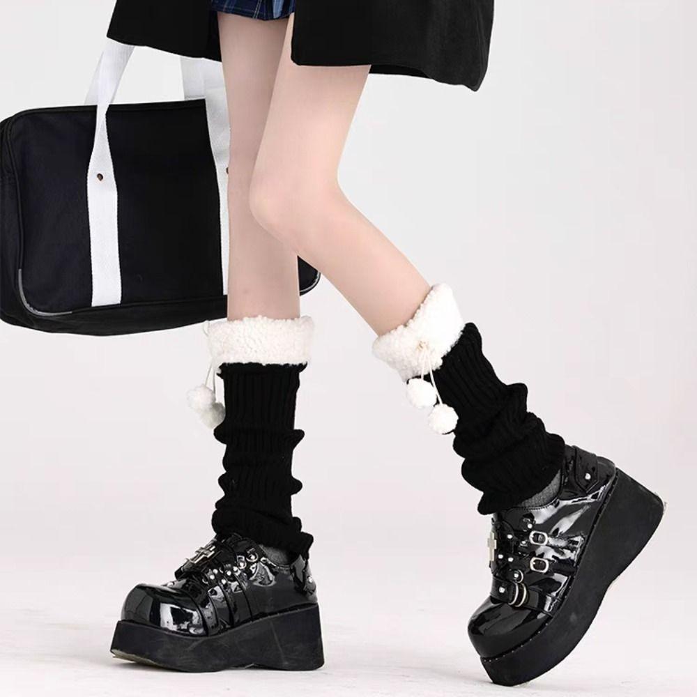 Носки с оборками и бантом, гетры из овечьей шерсти, уникальные вязаные гетры для девочки