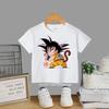 2026 Summer Collection Dragon Ball Children TShirt Super Saiyan God Goku Anime Print Short Sleeve Comfortable Casual Kids Tops