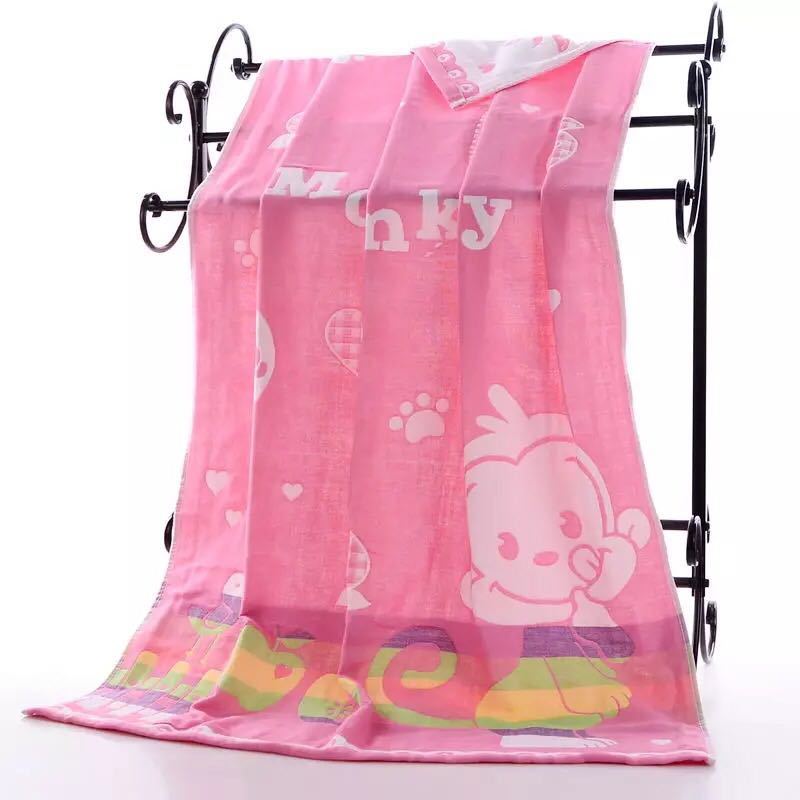 Банное полотенце из марли для взрослых, пляжное полотенце, диванное одеяло, одеяло из чистого хлопка, мультяшное, для ванной, дома, четыре сезона, двухстороннее, 70x140 см