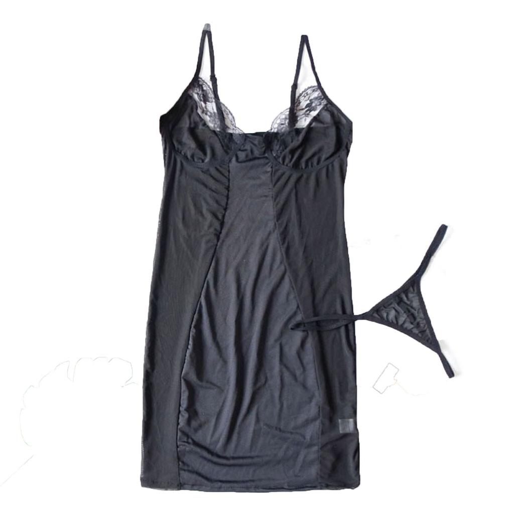 Женская сексуальная интересная плотная кружевная милая ночная рубашка с полым вырезом, комплект из двух предметов