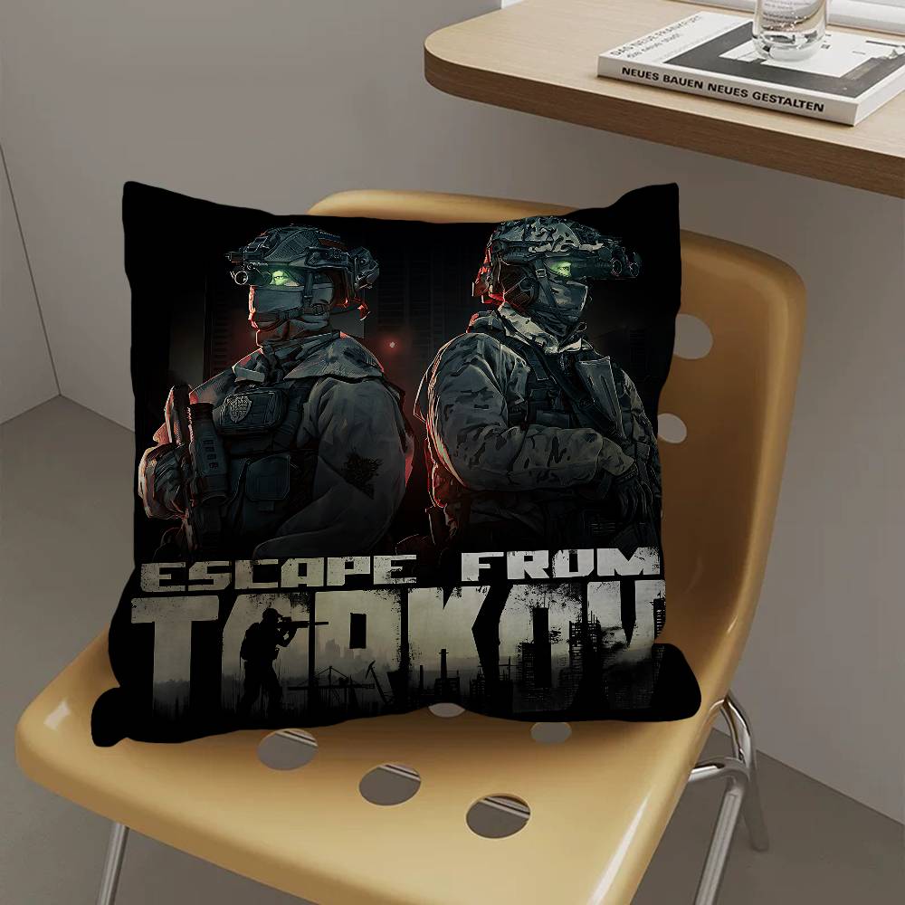 Подушка с принтом Escape from Tarkov Подарок Декор для дома и офиса Спальня Диван Автомобильная подушка Чехол 45x45