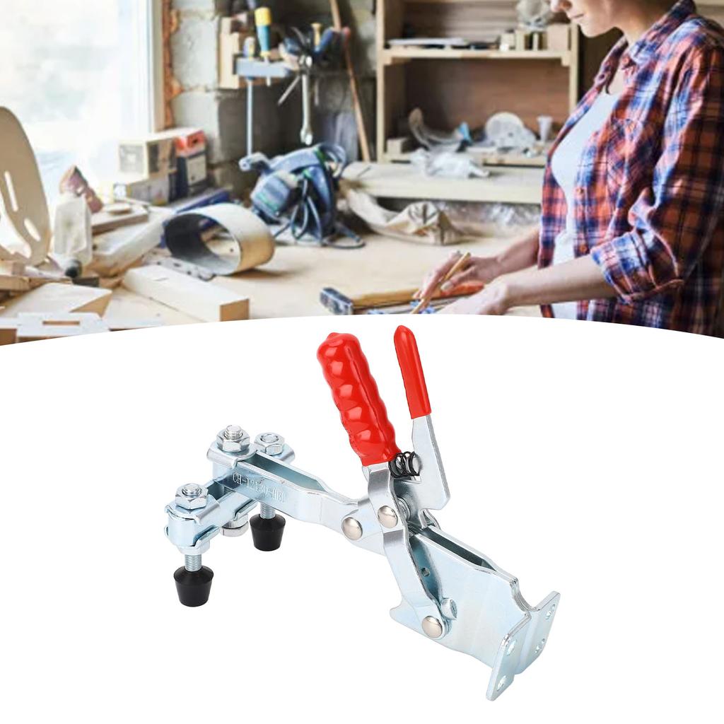 Быстросъемный вертикальный зажим с двойной головкой и двойной ручкой, усилие зажима 227 кг, вертикальный шарнирный зажим для Vi