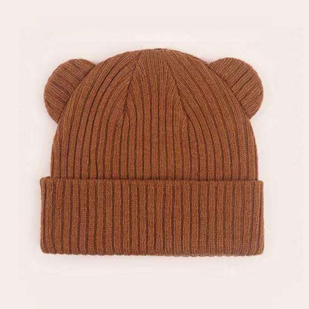 Cartoon Bear Ears Baby Beanie Windproof Ear Protection Hat Toddler Beanie Autumn Winter Season