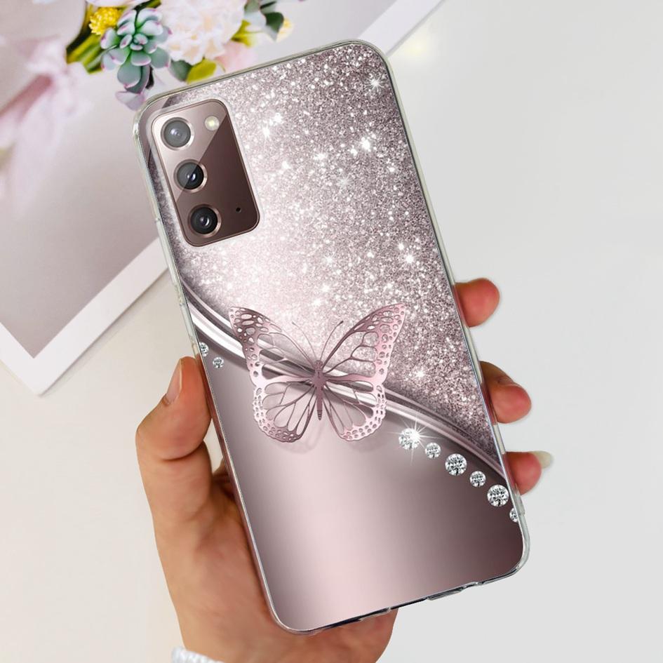 Чехол для Samsung Note 20 5G SM-N981B Популярный Цветок Тонкий Мягкий Силиконовый Чехол для Телефона для Samsung Galaxy Note20 Ultra 5G Funda Capa
