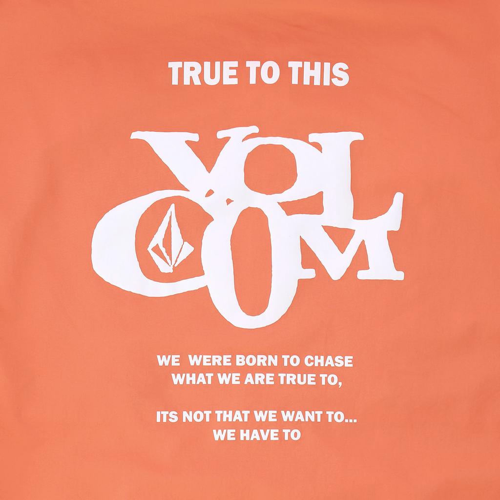 Дышащая оверсайз куртка Volcom с капюшоном на двойной молнии (оранжевый)