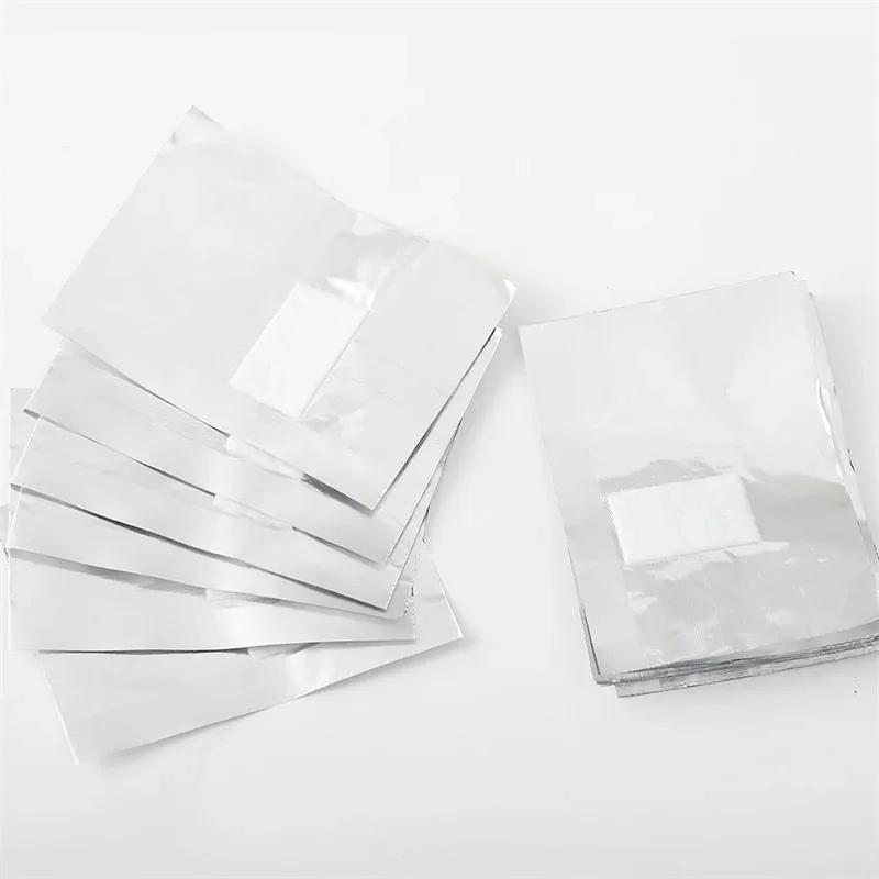 100Pcs Nail Soak Off Foils, Nail Wraps with Built-in Cotton Pad, Easy Gel Nail Polish Remover Wraps Manicure Tools
