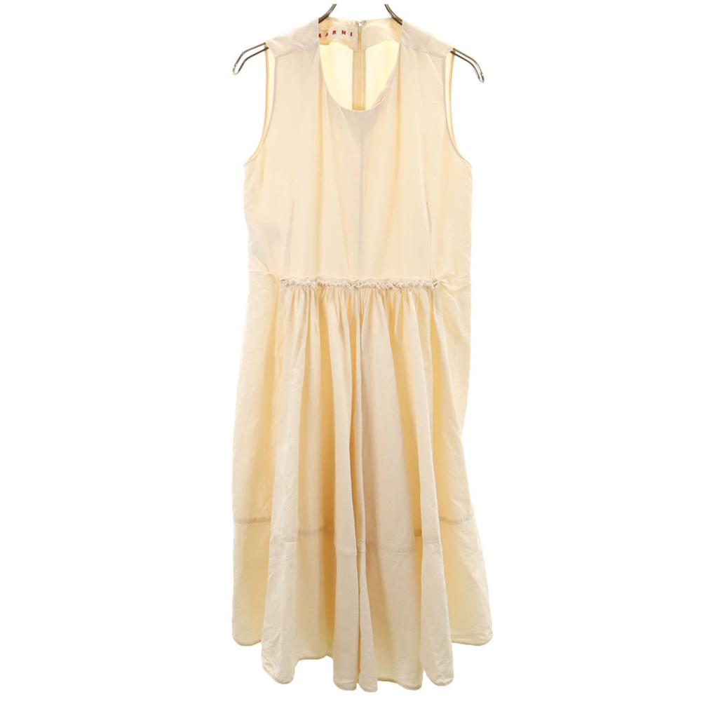 Marni Сделано в Италии Смесь льна Без рукавов Цельный 38 Бежевый Женский Б/у