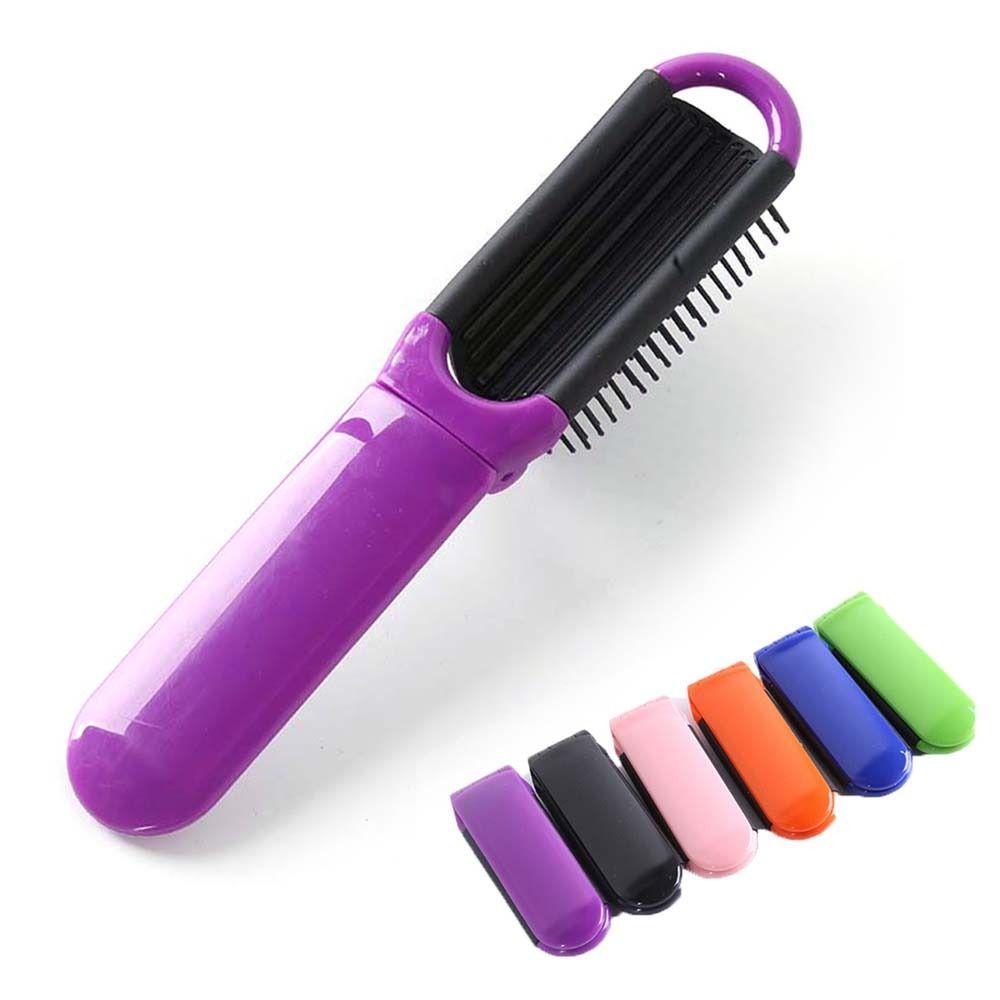 Anti Static Air Bag Hair Comb Mini Massage Comb Fashion Foldable Hair Brush with Mirror  Travel
