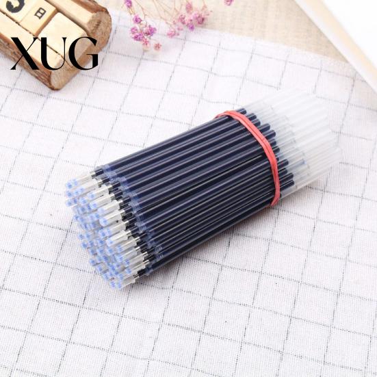 Blue Pen 20Pcs Gel Refills Wear-resistant Super-smooth Plastic Ink 0.5mm Needle Tubing Penpoint for Office Ballpoint