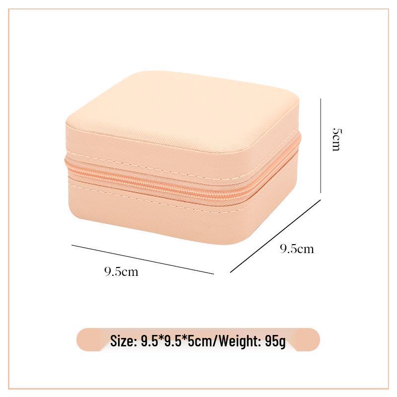 Бархатная шкатулка для драгоценностей на молнии: Портативное хранилище для ожерелий, браслетов, колец и серег