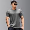 Gym Short Muscle Fitness Sweat Quick Short Gray L [Anmur] T-shirt, Sleeve, Men's Training, Stretching, Training, Sports, Stylish, Absorbent,