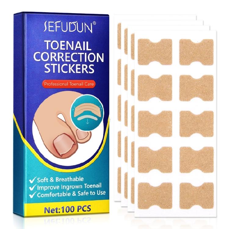 100pcs Paronychia Toenail Corrector Ingrown Patch Foot Care Nail Repair Patch