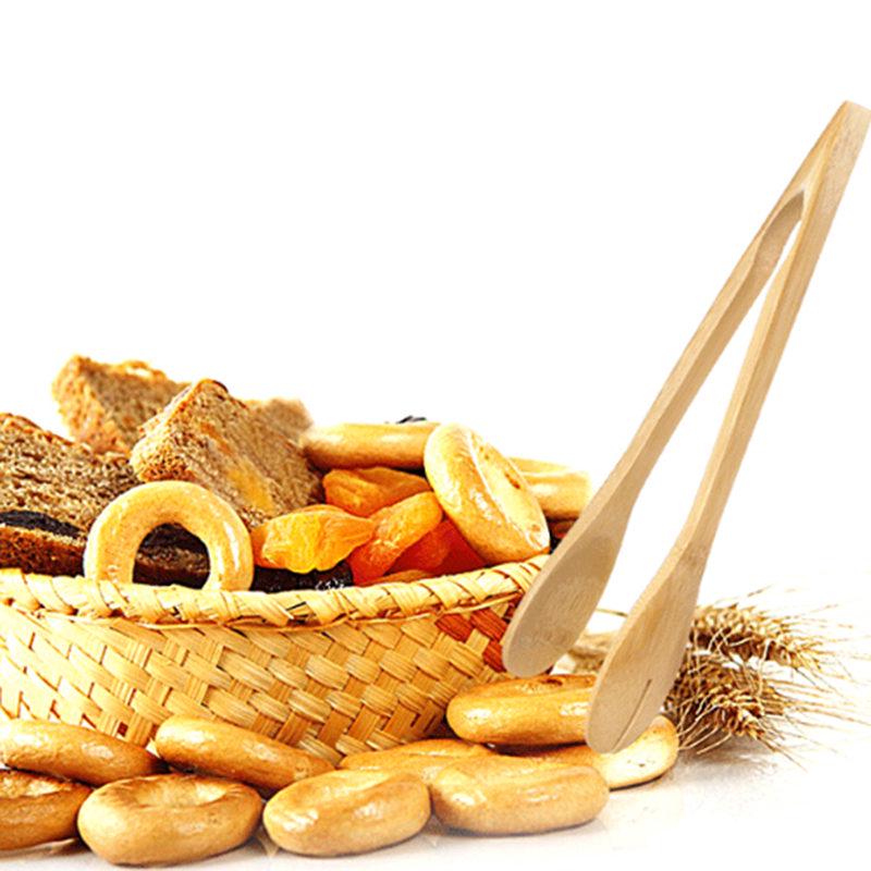 Полезные новые блестящие бамбуковые кухонные щипцы для приготовления пищи, инструменты для салата, бекона, стейка, хлеба, торта, деревянные зажимы, высококачественные домашние кухонные инструменты