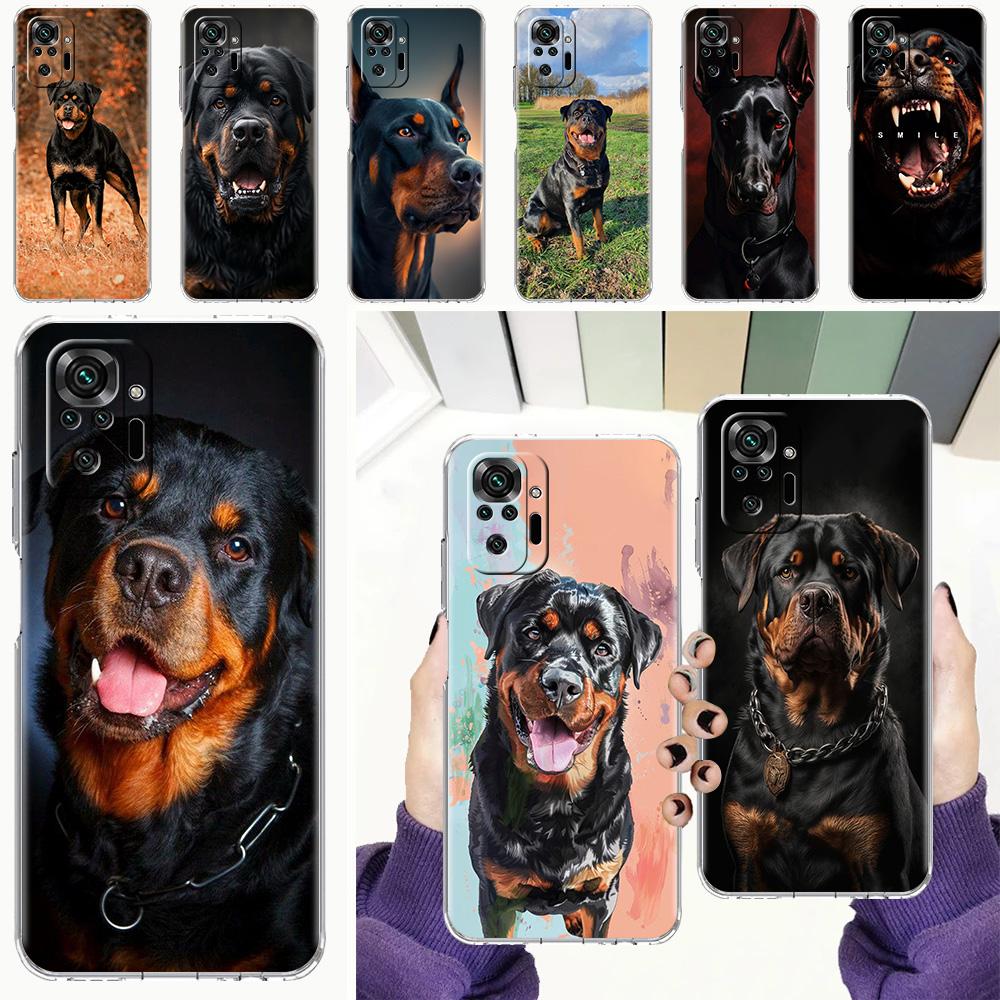Чехол для телефона для Xiaomi Redmi Note 15 14 5G 13 12 10 11 Pro Plus 4G 14C 13C 12C Мягкий ТПУ Чехол Собака Ротвейлер