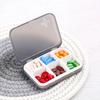 Portable 6 Cells Travel Damp-proof Pill Medicine Drug Storage Case Box Container AVE