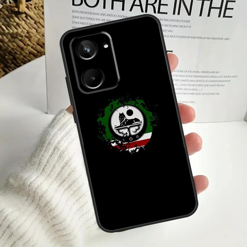 Флаг Чечни Чеченский Волк Чехол Для Realme 9 10 11 12 Pro Plus GT5 GT Neo5 C21Y C25s C30 C31 C33 C35 C51 C53 C55 C67