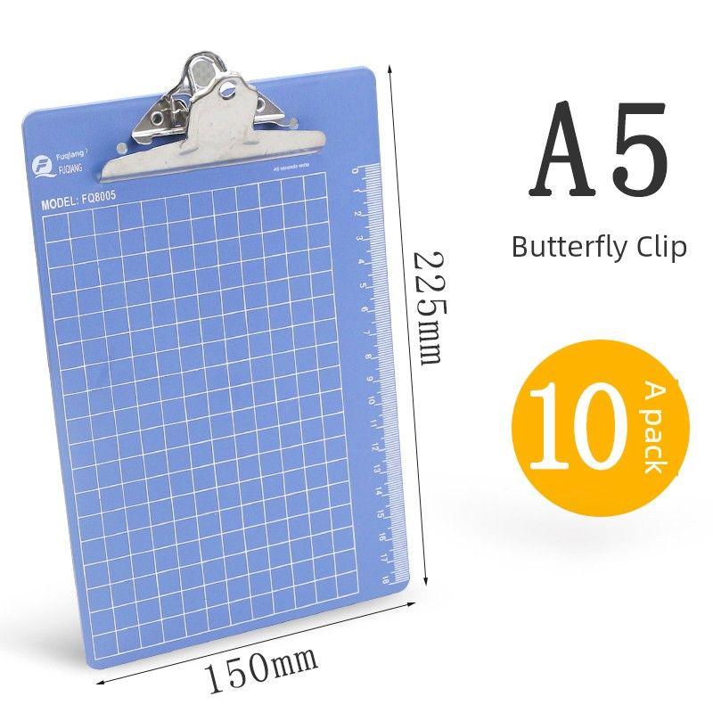 Approval Book Clip Multifunctional A5 Flat Board Nail Menu Plastic Writing Board Plate Holder Stationery Office Supplies Vertical Book for Students