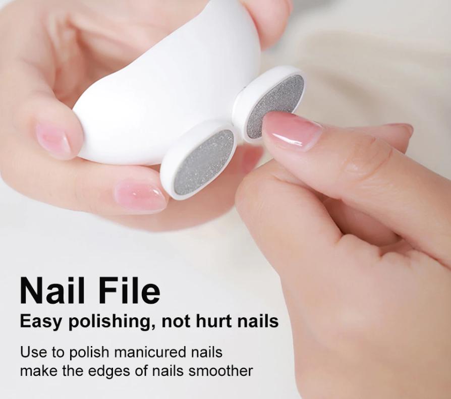 Электрическая автоматическая машинка для стрижки ногтей, перезаряжаемый триммер для ногтей с пилочкой для ногтей для детей, портативный инструмент для маникюра