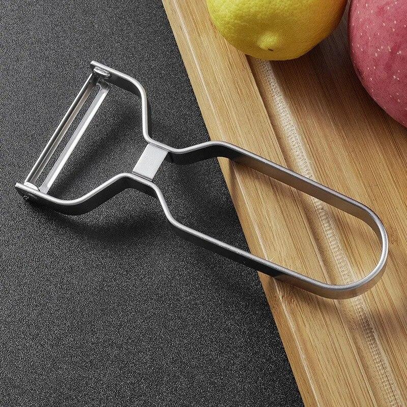 1 шт. Многофункциональная кухонная овощечистка из нержавеющей стали, инструменты для фруктового овощного салата, терка для картофеля, моркови, резак