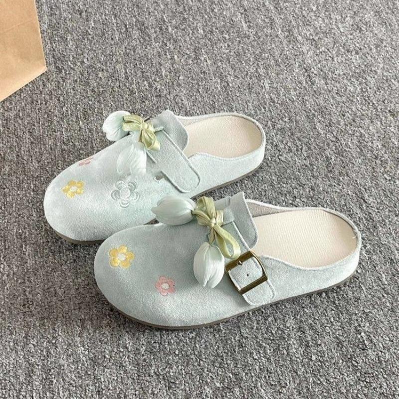 Casual Style Versatile One-pedal Lazy Shoes Women's New Summer with Skirt Bag Head Half Slippers Women