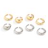 8Pcs Chunky Open Smooth Surface Rings Set For Women Trendy Gold Color And Silver Color Mixed Finger Rings Accessories