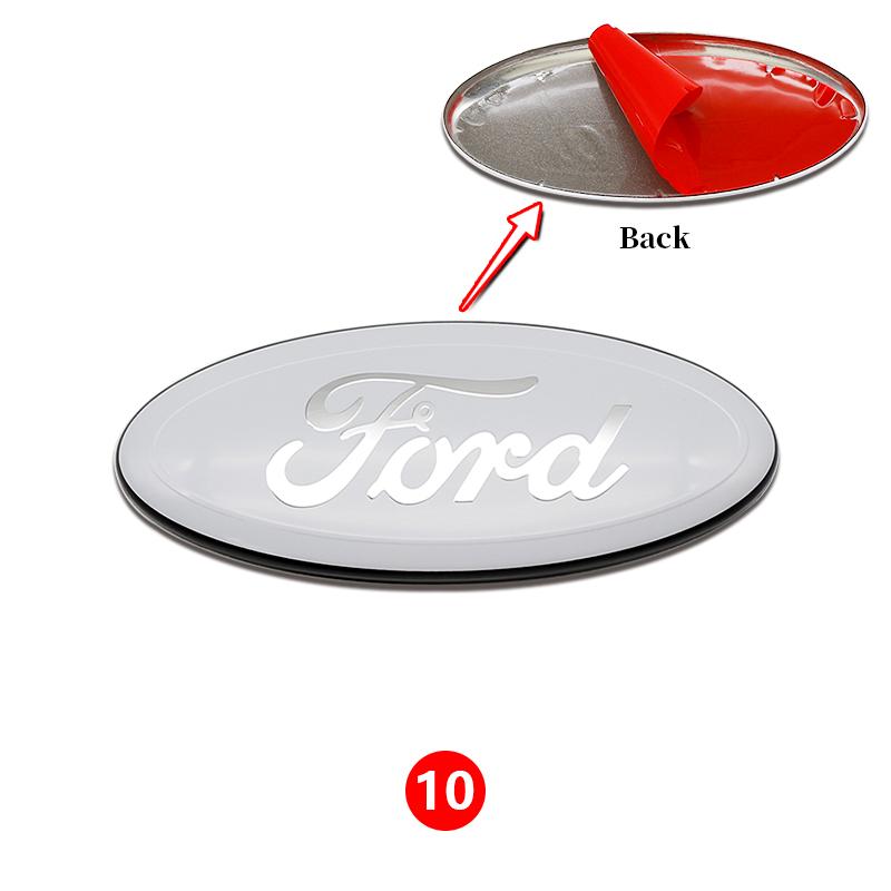 11.5cm Car Front Grille Logo Trunk Accessorie Hood Sticker For Ford Focus Fiesta mk6 mk7 Mondeo Ranger S-MAX Kuga EcoSport B-MAX