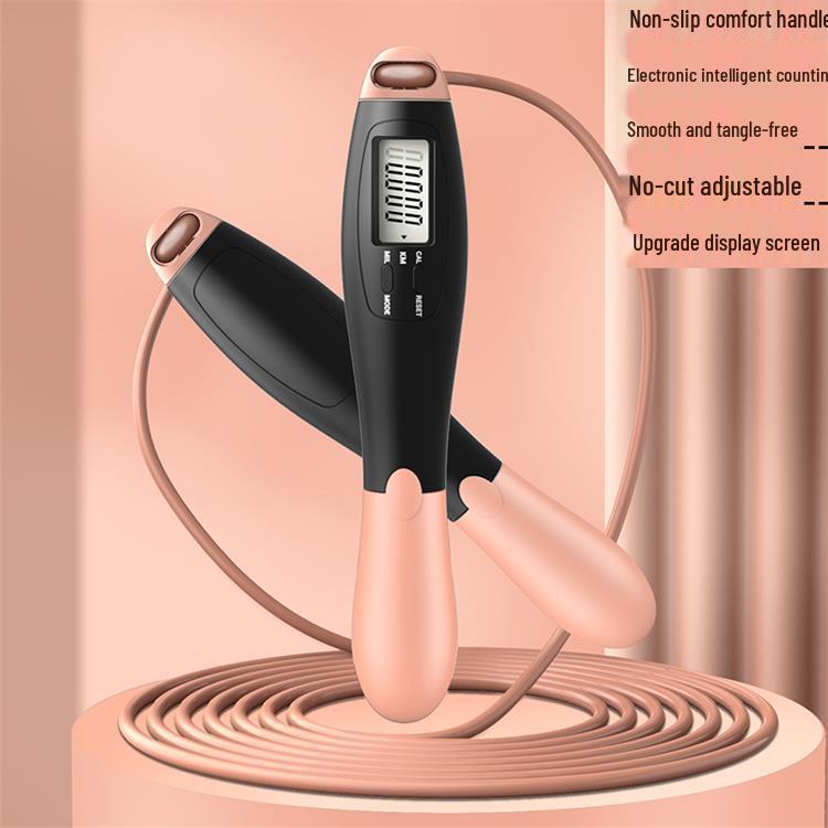 Умная беспроводная утяжеленная скакалка со стальным тросом и счетчиком для взрослых