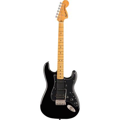 Электрогитара Squier by Classic Vibe Maple Black с мягким футляром '70s Stratocaster® HSS, накладка грифа,