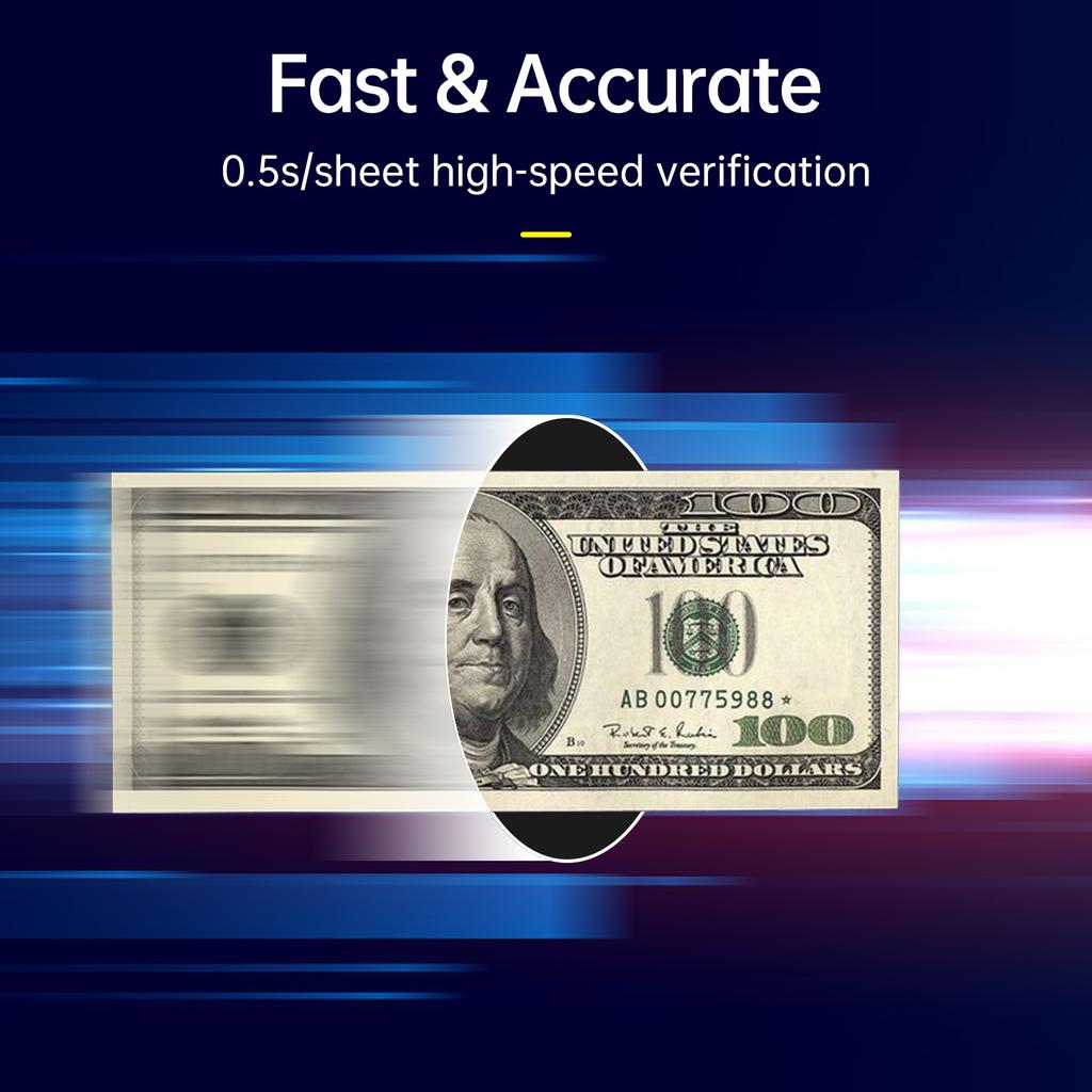   UV Counterfeit Bill Detector EUROCelsiusUSDCelsiusGBP Money Counter Automatic Money Detection By UV MG IR Image Paper Quality Size Thickness Suit