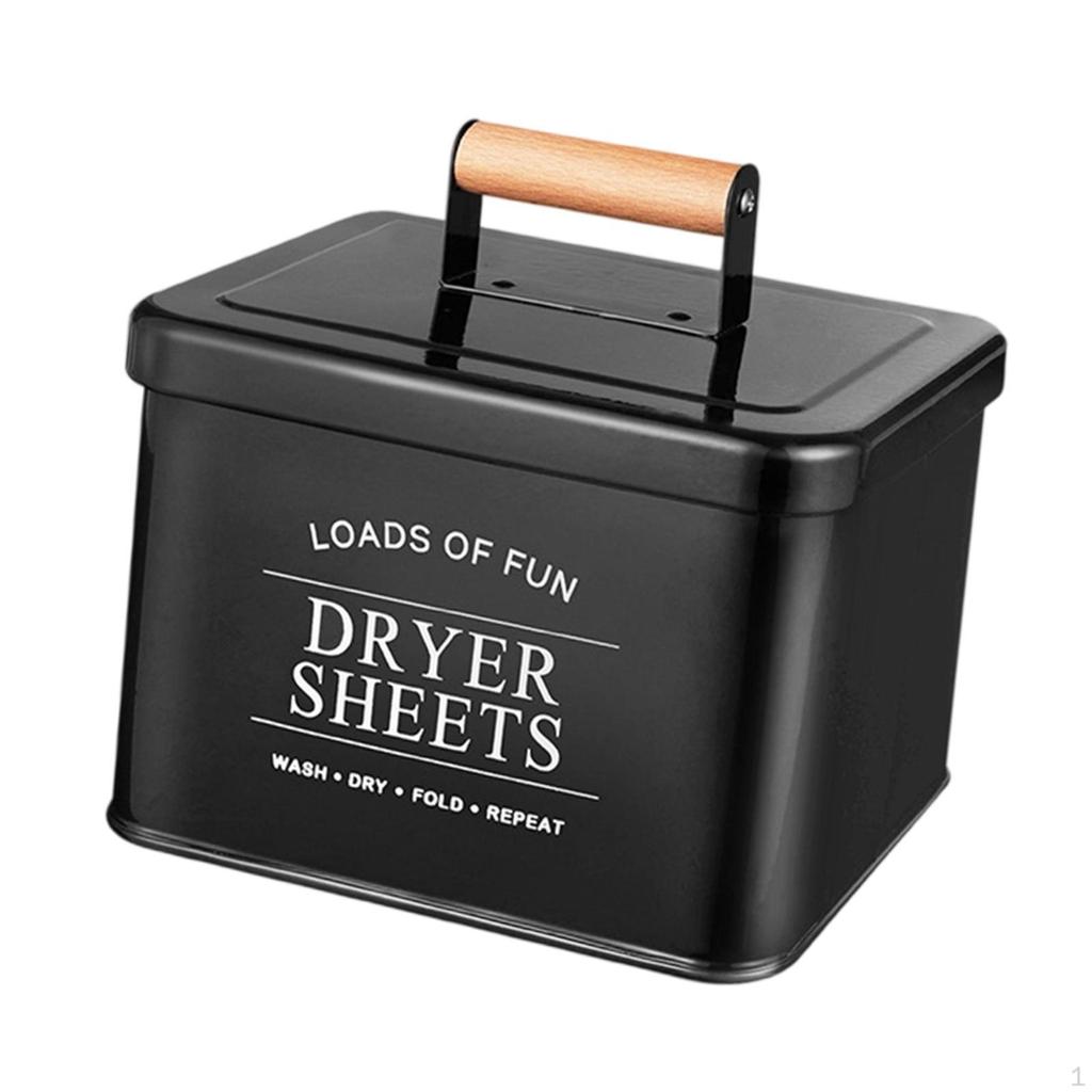 Держатель контейнера для сушильных листов Современный деревянный ручка Контейнер для хранения Декор Капсула для стирки