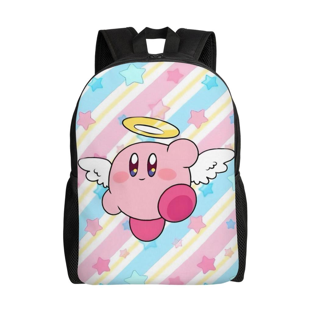 K-Kirbys Backpacks Men Women Casual Bookbag for School College Kawaii Cartoon Doll Star Animal Bags