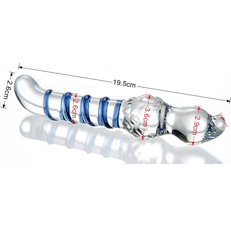 Стеклянная анальная пробка бусины грубый шарик дилдо кристалл анальная пробка Due Dong палочка секс-игрушки мастурбация товары для взрослых анус-пробка женщина