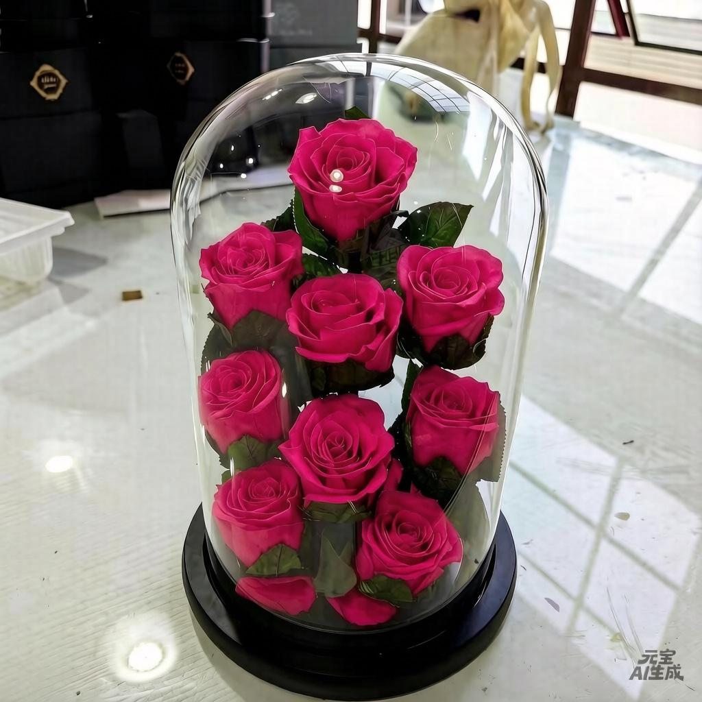 Eternal flower real rose finished gift Qixi Festival Valentine's Day gift for girlfriend birthday gift