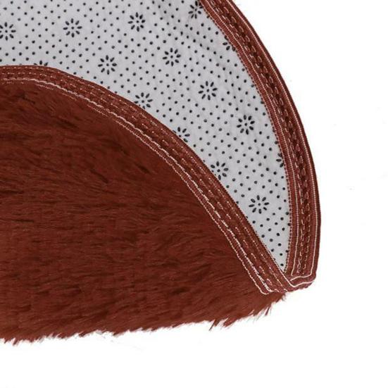 40cm Round Bathroom Bedroom Coral Fleece Soft Non-slip Floor Mat Rug Home Decor