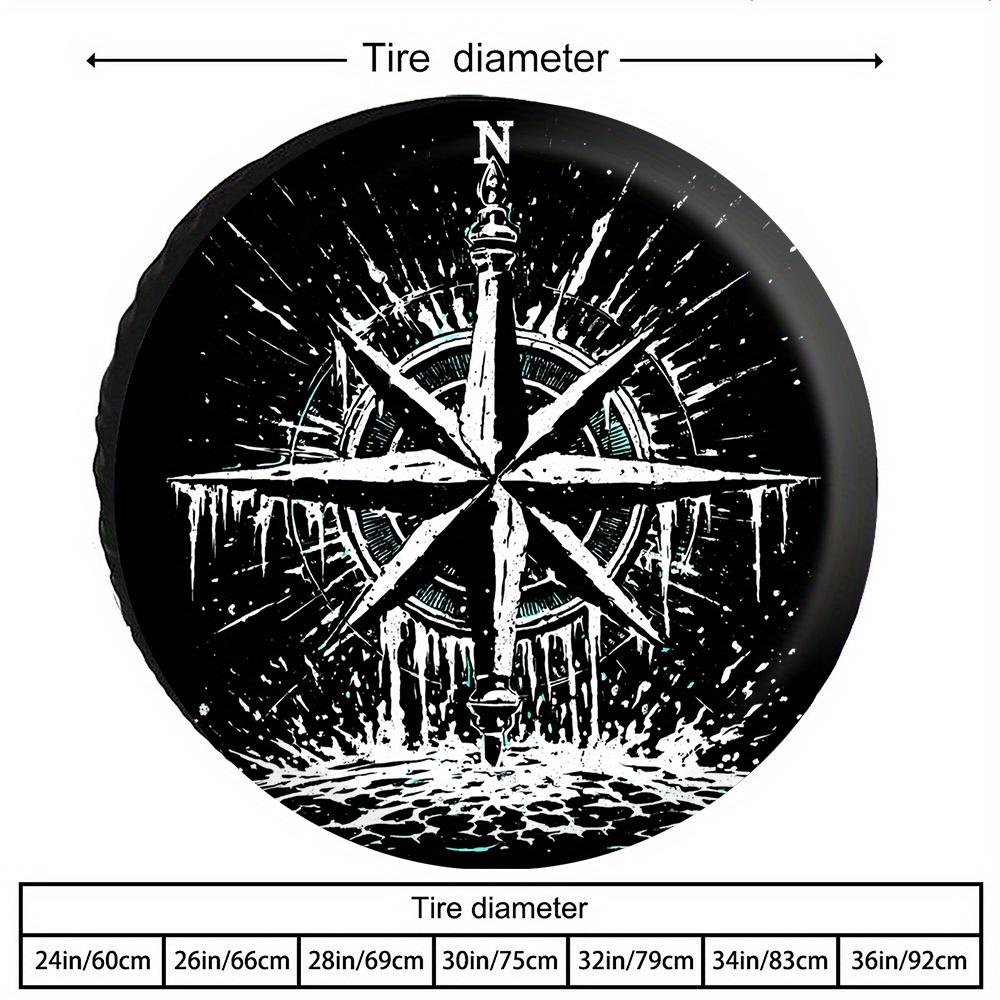The Weathered Compass Tire Cover Is Designed For Marine Suvs, Travel Pickups, Convertible Sports Cars, And Modified Adventure Ve