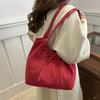 Fashion Bow Design Shoulder Bags for Women Vintage Faux Suede Ladies Commuter Underarm Tote Bag Female Large Capacity Handbags